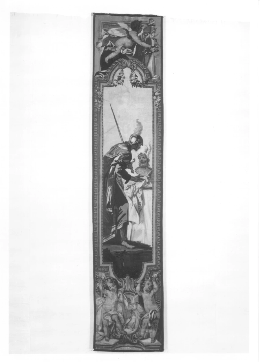 Arazzo - guerriero che riceve ordini, Musei Reali, Palazzo Reale, Torino